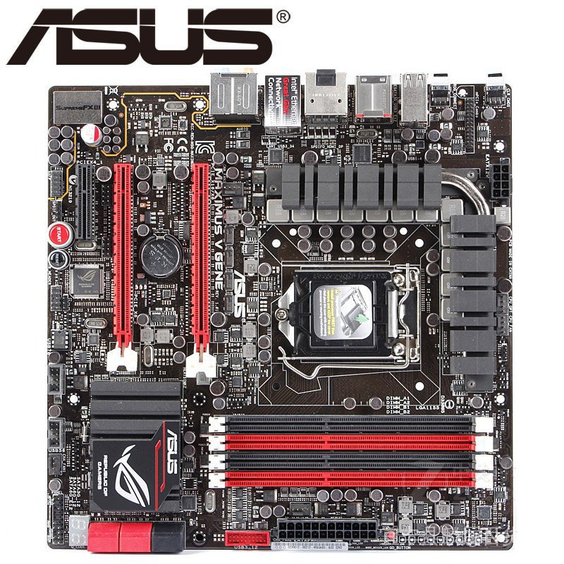 【พร้อมส่งมือสอง】เมนบอร์ดเดสก์ท็อป Asus Maximus V gene Z77 ซ็อกเก็ต LGA 1155 i3 i5 i7 DDR3 32G ATX UEFI BIOS XY2M