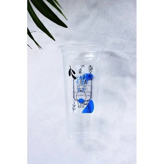 [50ใบ/ห่อ] แก้วพลาสติกพิมพ์ลายการ์ตูนHAPPY DAYสำเร็จ FPC PP FA-22oz.(95mm)