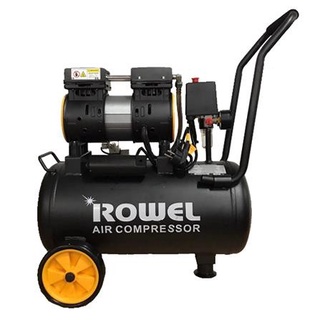 ปั๊มลมเสียงเงียบ 0.75 HP ROWEL Oil-Free รุ่น RW-055-24 24ลิตร 24L ปั๊มลมออยฟรี ปั้มลม