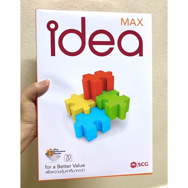 กระดาษ A4 idea max สีขาว 500 แผ่น