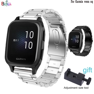 สายนาฬิกาข้อมือสแตนเลสสําหรับ Garmin Venu Sq / Venu 20 / 22 มม .