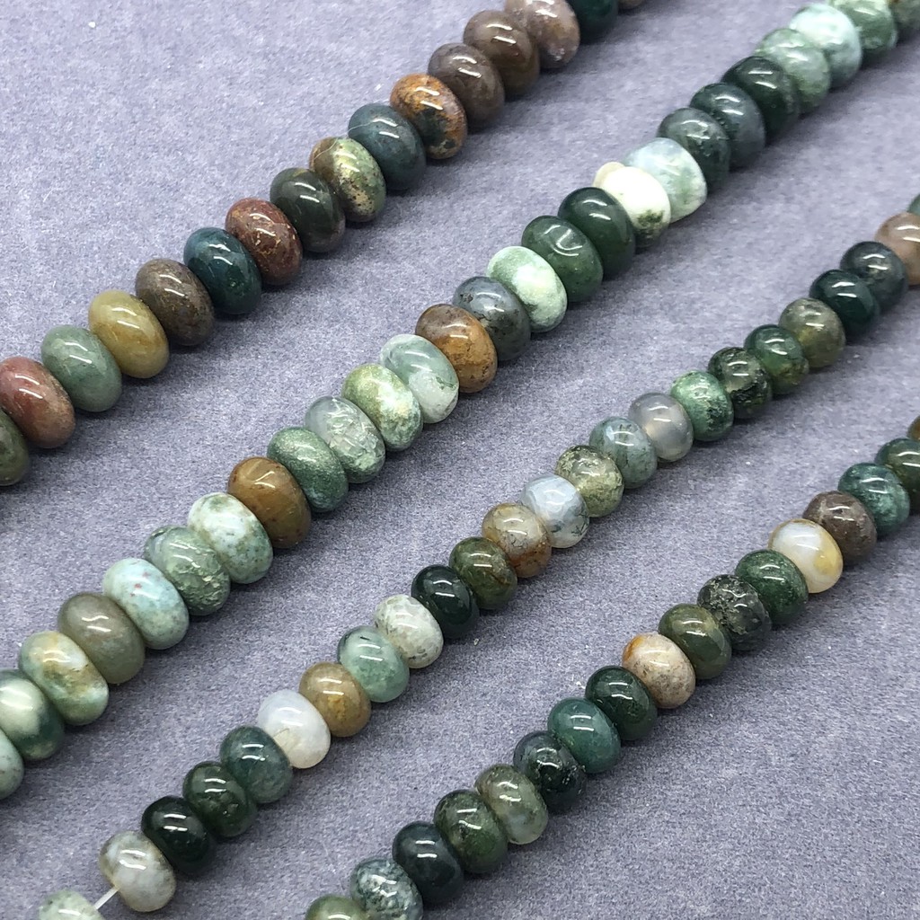 India Agate Spacer อินเดียโมรา เว้นวรรค ลูกปัด 4 * 6.5mm 4 * 8mm มิลลิเมตรธรรมชาติหลวมหินอุปกรณ์เสริมสร้อยข้อมือ DIY