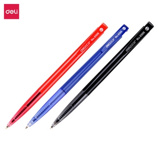 Deli 1pcs 6506 Ballpoint Pen 0.7mm Bullet Head Design Press Stretchy Ball Point Pens Smooth Writing School and Office Pen Supplies