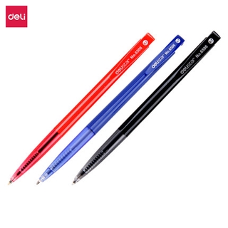 Deli 1pcs 6506 Ballpoint Pen 0.7mm Bullet Head Design Press Stretchy Ball Point Pens Smooth Writing School and Office Pen Supplies