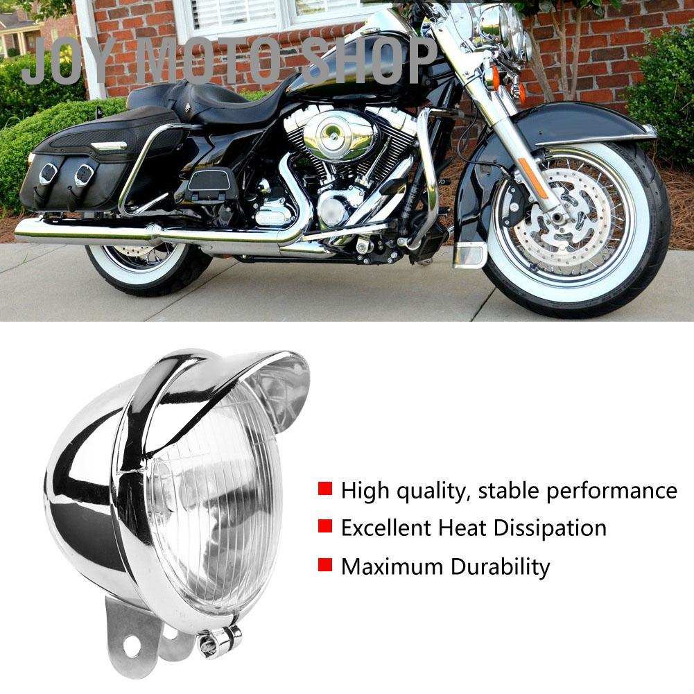 Joy Moto Shop Motorcycle Universal DC 12V Retro Fog Lights Headlight Lamp