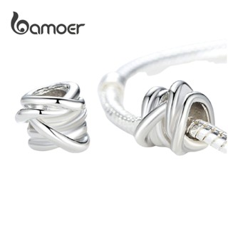 CHARMS Bamoer จี้สร้อยข้อมือโลหะสีเงิน Pa5240