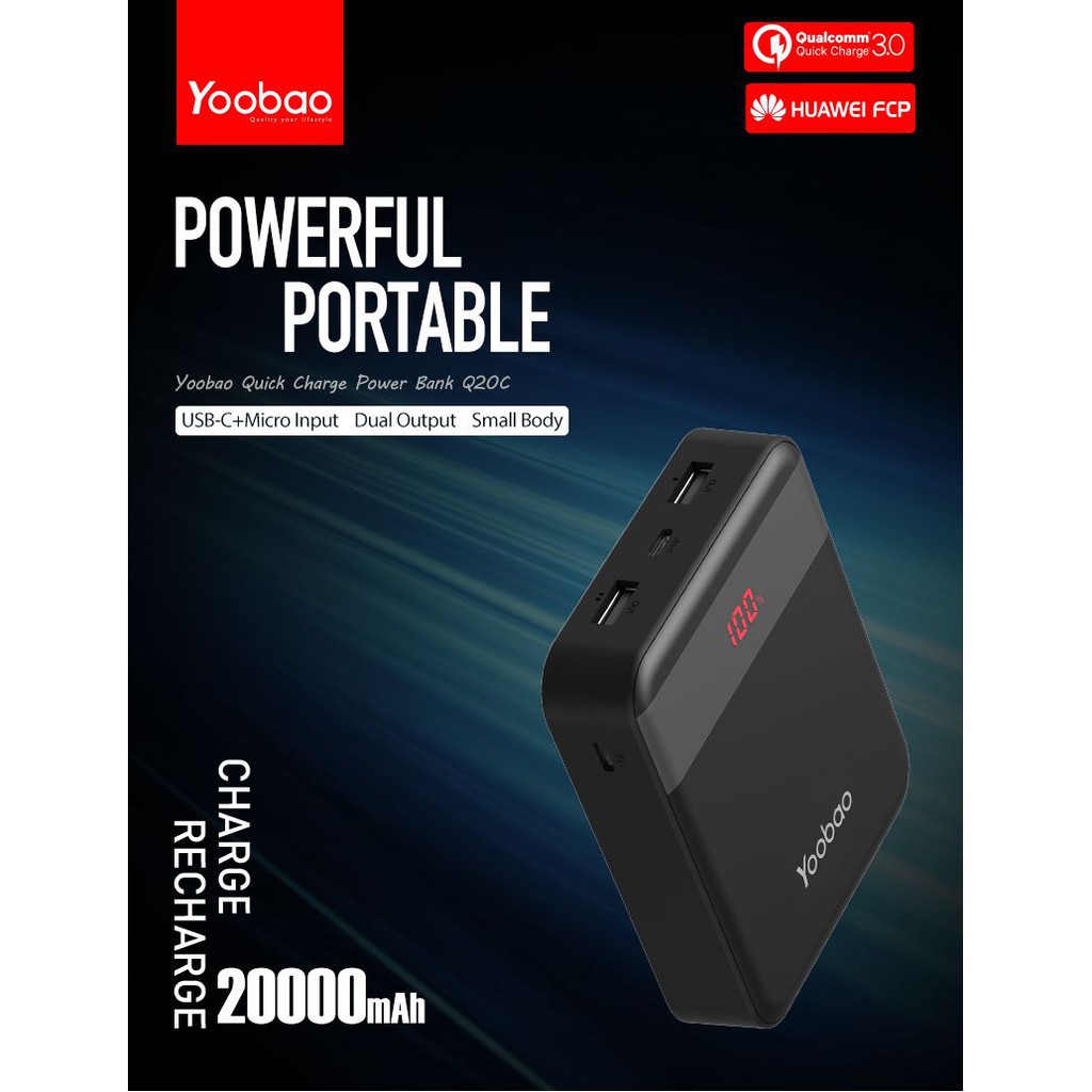 Yoobao Q20C Quick Charge Power Bank แบตสำรอง 20000mAh mall.perfect