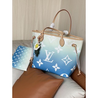 Louis&amp;vuitton LV M45678 neverfull monogram open shopping tote handbag drawstring shoulder bag