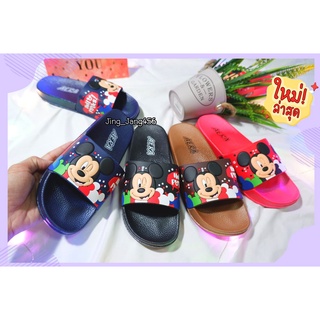 รองเท้าแตะAERAแบบสวม Mickey Mouse  พื้นนิ่มสวมใส่สบาย