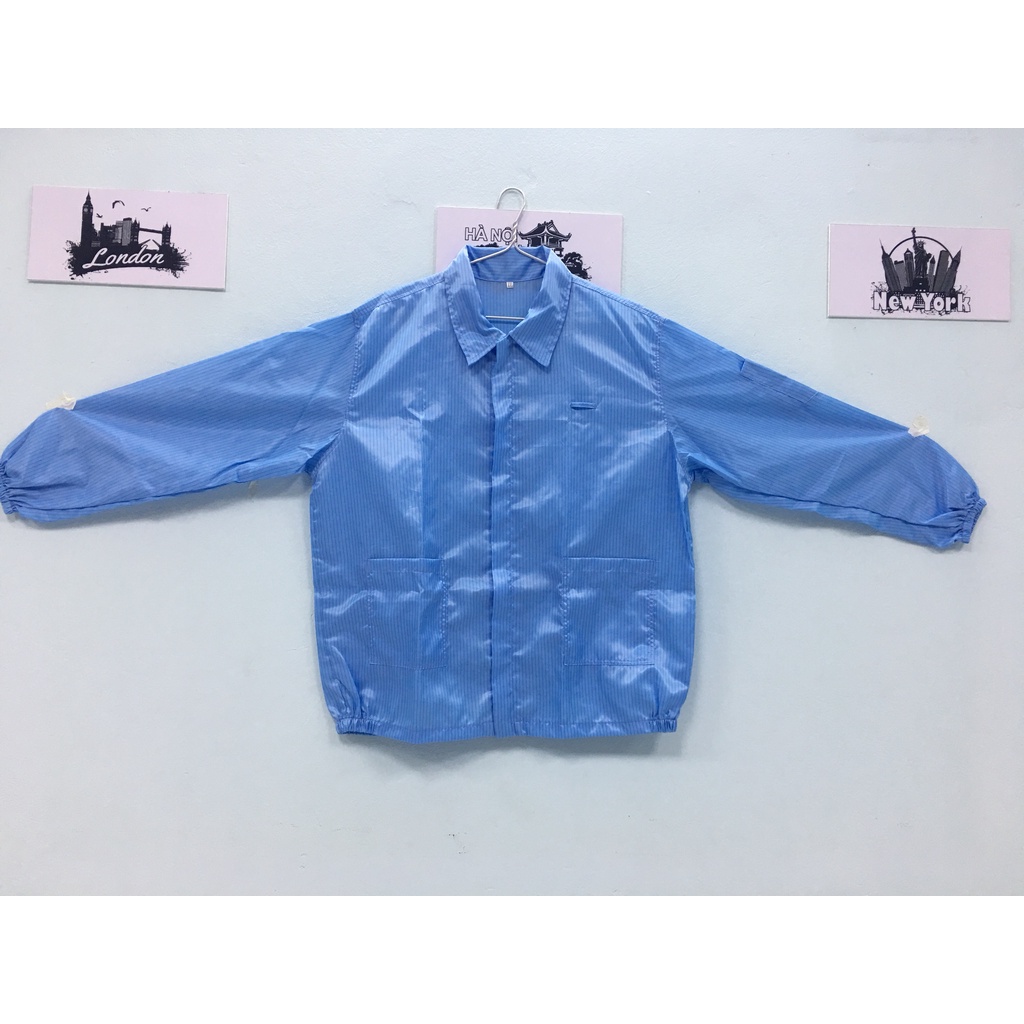 เสื้อคลีนรูมแขนยาวป้องกันไฟฟ้าสถิตย์ (ปกไฟเลี้ยว)