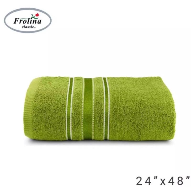 ผ้าขนหนูFrolina ผืนใหญ่ สีเข้ม (ขนาด24*48นิ้ว)