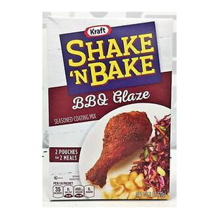 คราฟท์เชคแอนด์เบค Bbq Glaze ผงเคลือบปรุงรส 170 กรัม/Kraft Shake n Bake Bbq Glaze Seasoned Coating Mix 170g