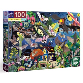 eeBoo Love of Bats 100 pc Puzzle (glow) จิ๊กซอว์รูปค้างคาวแบบ 100 ชิ้น