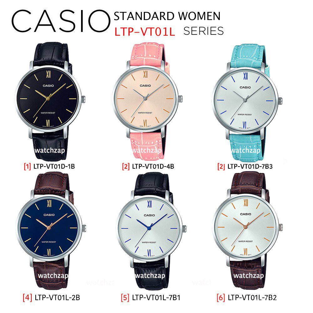นาฬิกา Casio Standard Women นาฬิกาข้อมือผู้หญิง รุ่น LTP-VT01L LTP-VT01GL  LTP-VT01L-1 LTP-VT01L-1B LTP-VT01L-2 6yfa