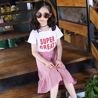 🚀ความนิยมล่าสุด [เสื้อและกางเกง] ชุดฤดูร้อนสำหรับเด็กผู้หญิง, กระโปรง, สไตล์ใหม่ปี 2022, กระโปรงสไตล์ตะวันตกสำหรับเด็กข