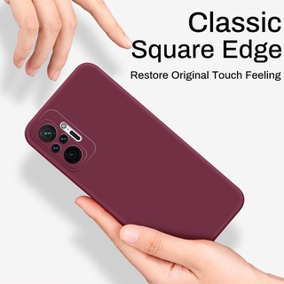 เคส Xiaomi Redmi K20 K40 Pro Note 9 สี่เหลี่ยม นิ่ม ซิลิโคนเหลว เคสโทรศัพท์