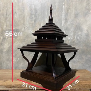 (1ชิ้น)โคมไฟไม้สัก โคมหัวเสา โคมไฟสนาม  ฐานกว้าง 31 x ยาว 31 x สูง 55 cm   ราคา ต่อชิ้น 890.-