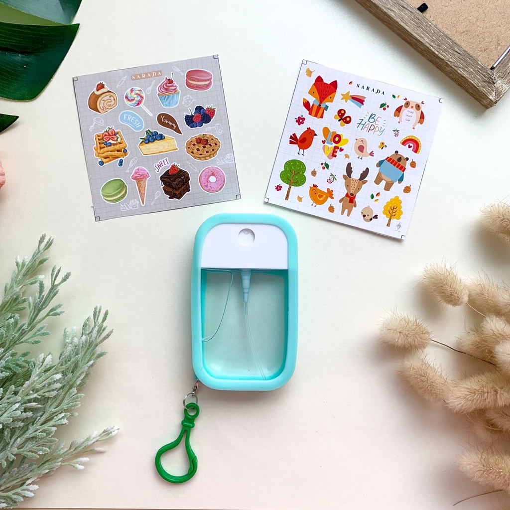 ?เเถมฟรี สติ๊กเกอร์สุดคิ้วท์ ❗✨สเปรย์แอลกอฮอล์ แบบหมุน 50 ml?  by NaradaAsia ?