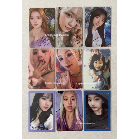 [READY] PHOTOCARD PC TWICE เพิ่มเติมและมากกว่าป้าย MNM SANA JEONGYE TZUYU FOL FORMULA OF LOVE CHAE K