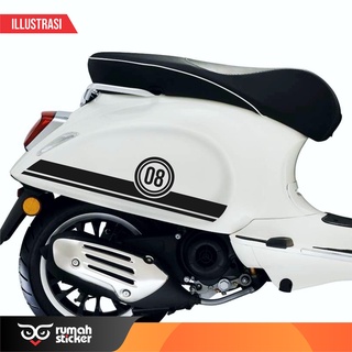 สติกเกอร์ ลาย STICKER CUTTING BODY VESPA Sogan GENIO Etc LIST พร้อมหมายเลขสากล