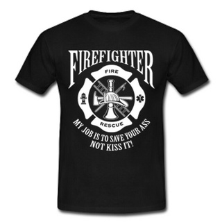 tshirtเสื้อยืดคอกลมฤดูร้อนGILDAN เสื้อยืด มีฮู้ด ลาย Firefighter Fire Department สไตล์ฮิปฮอป แฟชั่นเรโทร สําหรับผู้หญิงS