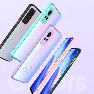 เคสโทรศัพท์ VIVO X60 Pro / VIVO V21 5G ปลอกป้องกันเลนส์กล้องหรูหราโปร่งใส Matte PC ฝาหลังเคส VIVO X60 Pro เคสแข็ง