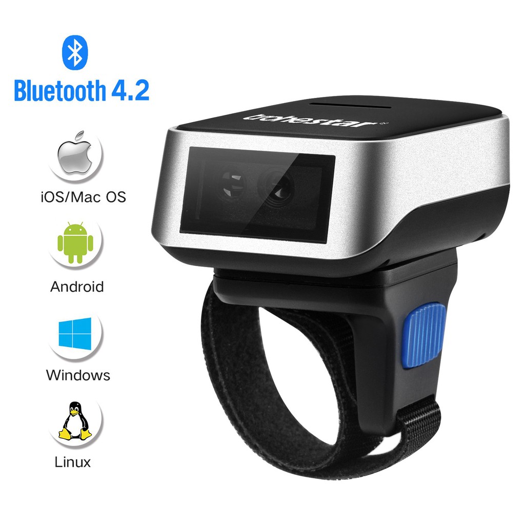 Bluetooth Scanner Wireless Barcode Scanner Portable Wearable CCD Bar ...