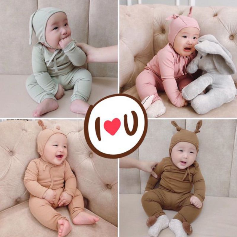 ชุดหมวกและไม้จิ้มฟันหูกระต่ายสําหรับเด็กทารก 8-14กก