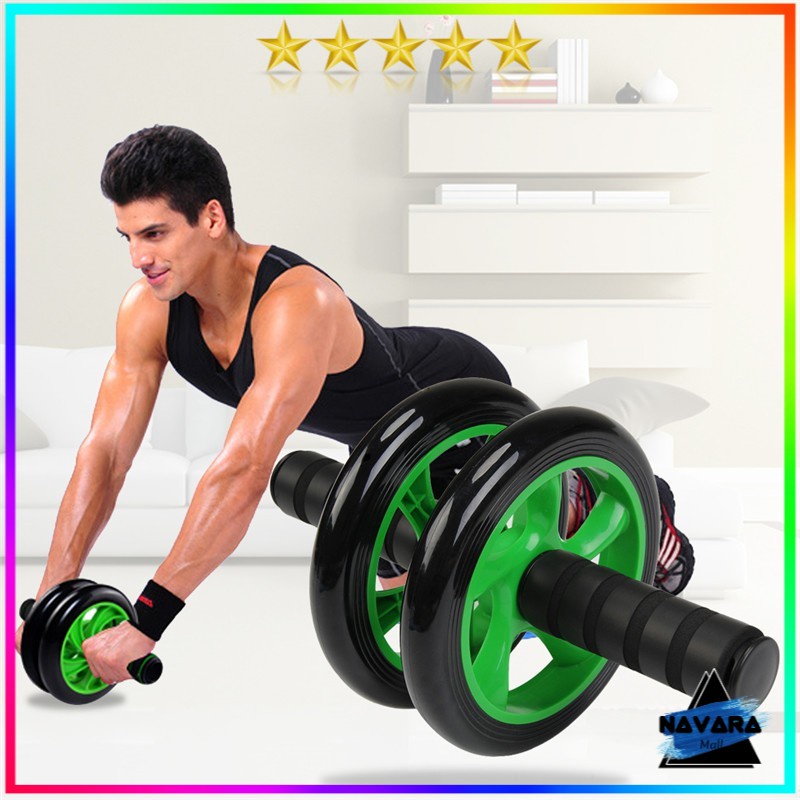 AB WHEEL / AB ROLLER / DOUBLE WHEEL / SIT UP EQUIPMENT / GYM EQUIPMENT 1601 BONUS MATTRESS