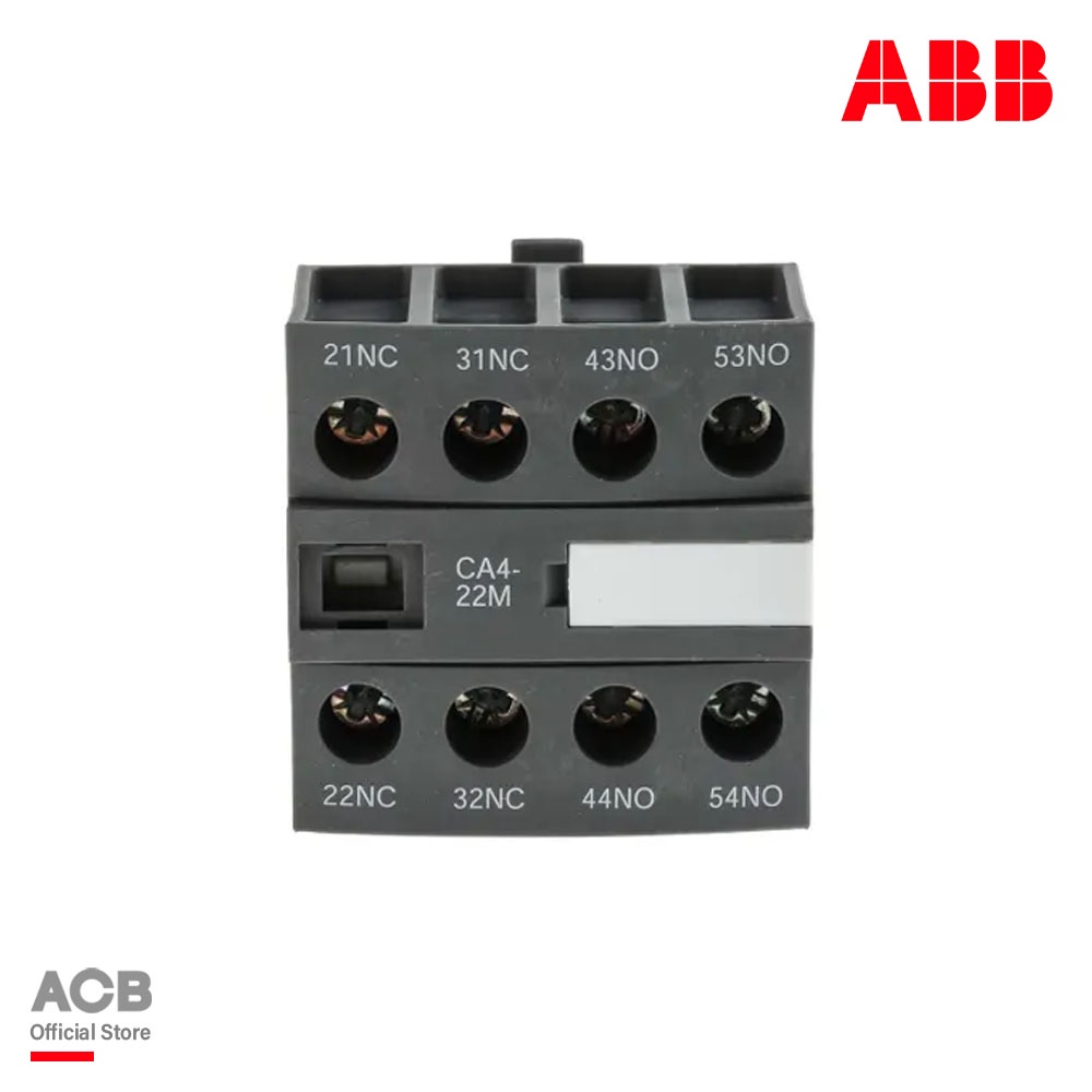 ABB : Auxiliary Contact - 2NC + 2NO, 4 Contact, Front Mount, 6 A รหัส CA4-22M : 1SBN010140R1122 เอบี