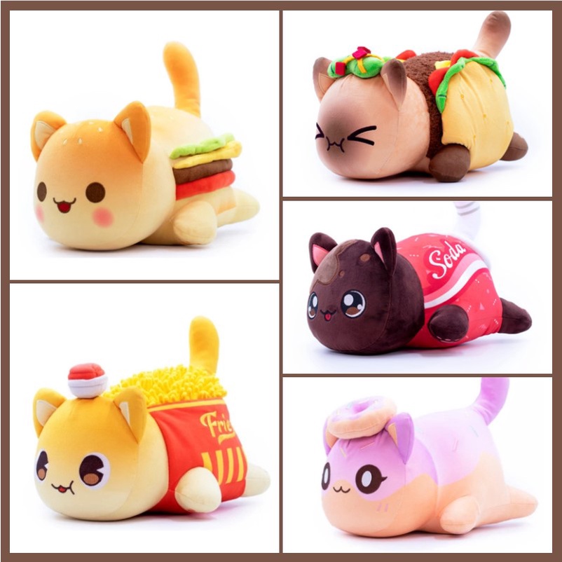 cheeseburger cat memory foam plush