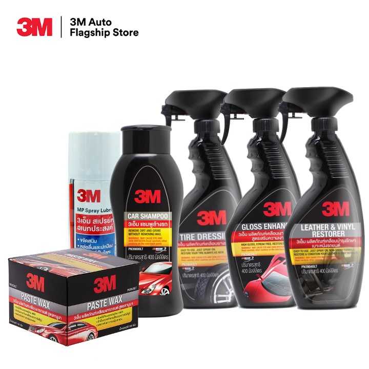 3M Set แชมพูล้างรถ Car Shampoo 400ml. PN39000LT + PN39034LT + PN39040LT + PN39042LT + PN08898T(200ml