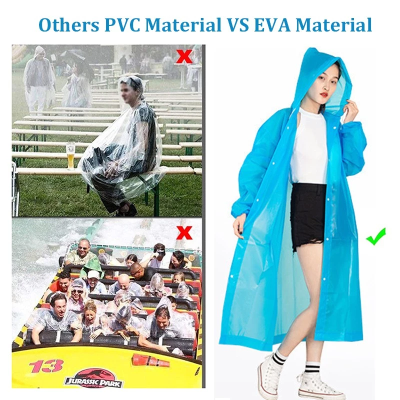 เสื้อกันฝนเด็กและผู้ใหญ่ EVA หนาใช้ซ้ำได้ thumbnail 7