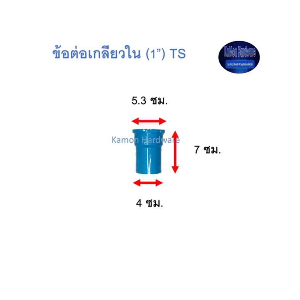 ข้อต่อเกลียวใน ท่อน้ำไทย (1”) Thai Pipe TS Faucet Socket ฟ้า 1