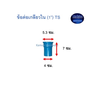 ข้อต่อเกลียวใน ท่อน้ำไทย (1”) Thai Pipe TS Faucet Socket ฟ้า 1