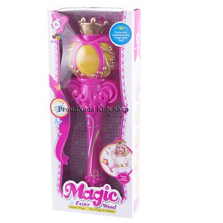 ProudNada Toys ของเล่นเด็กคฑารูปมงกุฎ(สีชมพูเข้ม) Magic Fairy Wand NO.0834A-8