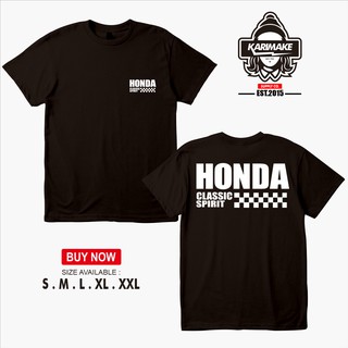 เสื้อยืดผ้าฝ้ายพิมพ์ลายแฟชั่น เสื้อยืด พิมพ์ลาย Honda CLASSIC SPIRIT สําหรับยานยนต์