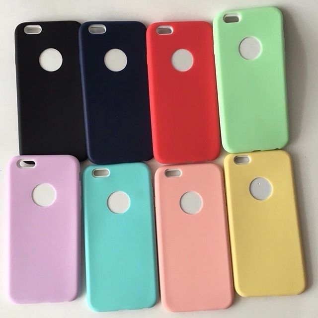 สำหรับiPhone5/6/6P/7/8/7P/8P/SE/i11❗เคสพาสเทล เคสซิลิโคน เคสสีล้วน – โปรปัง