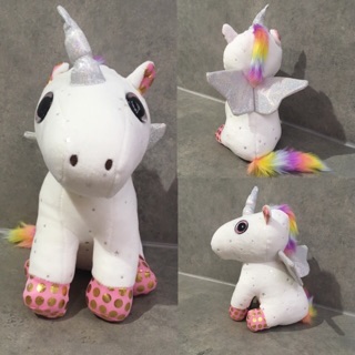 ตุ๊กตาม้ายูนิคอร์นหางสีรุ้ง ตุ๊กตาunicorn ตุ๊กตายูนิคอร์นปีกวิ้งๆ