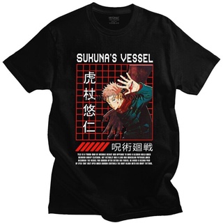 พร้อมส่ง เสื้อยืดแขนสั้น ผ้าฝ้าย พิมพ์ลายมหาเวทย์ผนึกมาร Ryomen Sukuna Yuji Itadori หลากสี สไตล์วินเทจ สําหรับผู้ชาย และ