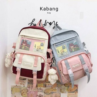 🧸กระเป๋าเป้กันน้ำ Taffy backpack💘 แถมฟรี! พวงกุญแจน้องหมี และการ์ด2ใบ มีความพาสเทลน่ารัก