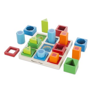 Melissa &amp; Doug รุ่น 582 Shape Sequence Sorting Set ชุดเล่นเรียนรู้รูปร่าง ส่งเสริมความเข้าใจทางด้านอนุกรม การจำแนกแยกแยะ