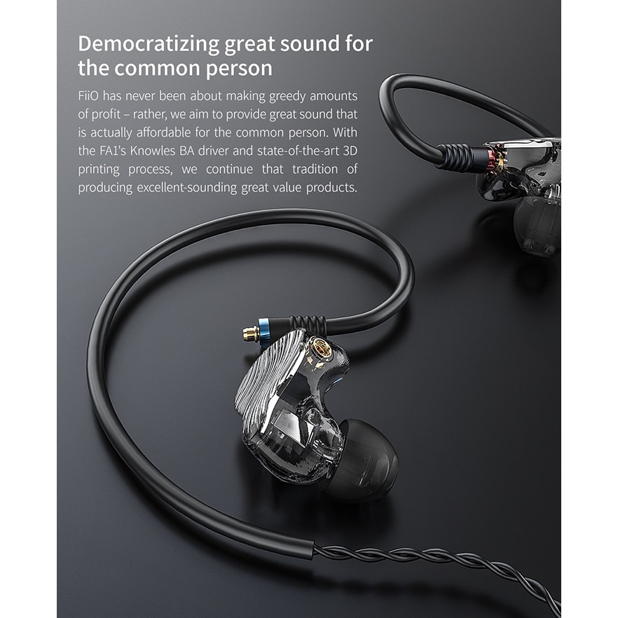Fiio FA1 ของแท้ รับประกันศูนย์ไทย หูฟัง Pure Balanced ไดร์เวอร์ Knowles ...