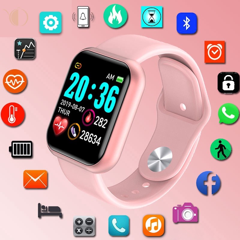 นาฬิกาข้อมือ Smartwatch Y68 D20 พร้อมตัวติดตามอัตรา สําหรับ Ios Android