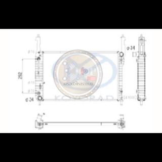 (แผงหม้อน้ำรถยนต์ KOYORAD) หม้อน้ำ(AT) CAPTIVA 07 (ดีเซล)