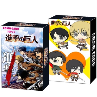 การ์ดโลโม่ อัลบั้ม โลโม่การ์ด 30ชิ้น/กล่อง Anime Attack on Titan Lomo Card Photocard HD Photo Print Album Photocard Collection Of Homemade DIY Card Sets For Fans Gifts Figma Eren Jaeger Mikasa Ackerman Levi Rivaille Rival Ackerman kids gift