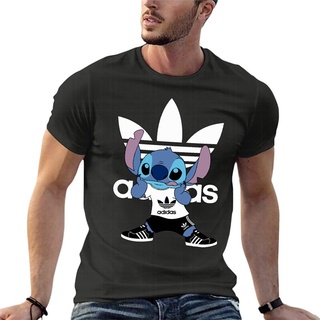 เสื้อยืดสีขาวFunny Stitch Adidasbangkok t-shirt moshi