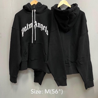 **สอบถามstockก่อนกด Palm Angels black sweratshirt ฮ้ดดี้ hoodie logo เสื้อ แขนยาว เสื้อแขนยาว สีดำ ปาล์ม แองเจิล ของแท้