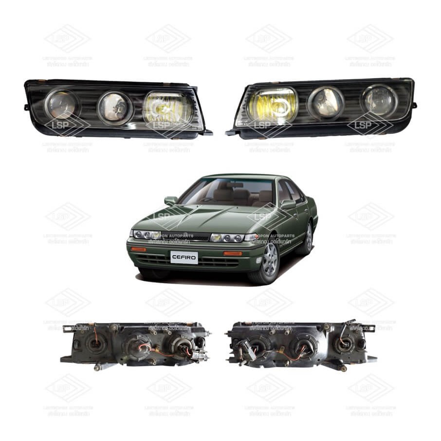 ไฟหน้า นิสสัน เซฟิโร่ A31 รุ่น 12 วาล์ว NISSAN CEFIRO A31 12V (อะไหล่แท้ มือสองญี่ปุ่น มีรับประกัน)