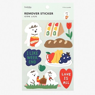 Remover Sticker - 11 Picnic poodle สติ๊กเกอร์